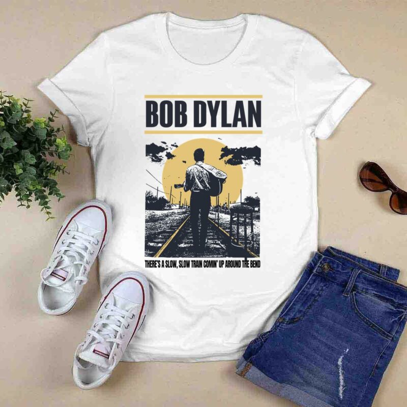 Bob Dylan Slow Train White 5 T Shirt