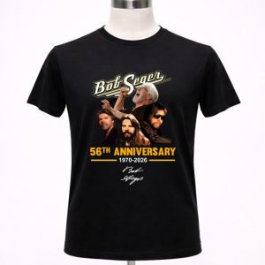 Bob Seger 56th Anniversary 1970-2026 Signature White Shirt