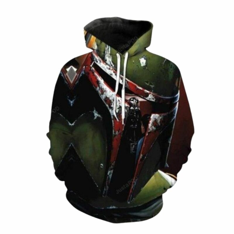 Boba fett star wars and pered boba fett star wars graphic 3d hoodie 1