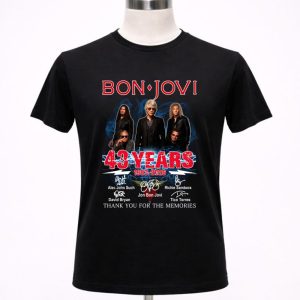 Bon Jovi 43 Years 1983-2026 Signatures Shirt