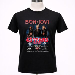 Bon Jovi 43 Years 1983-2026 Signatures Shirt