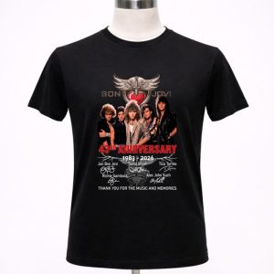 Bon Jovi 43rd Anniversary 1983-2026 Thank You For The Memories Shirt