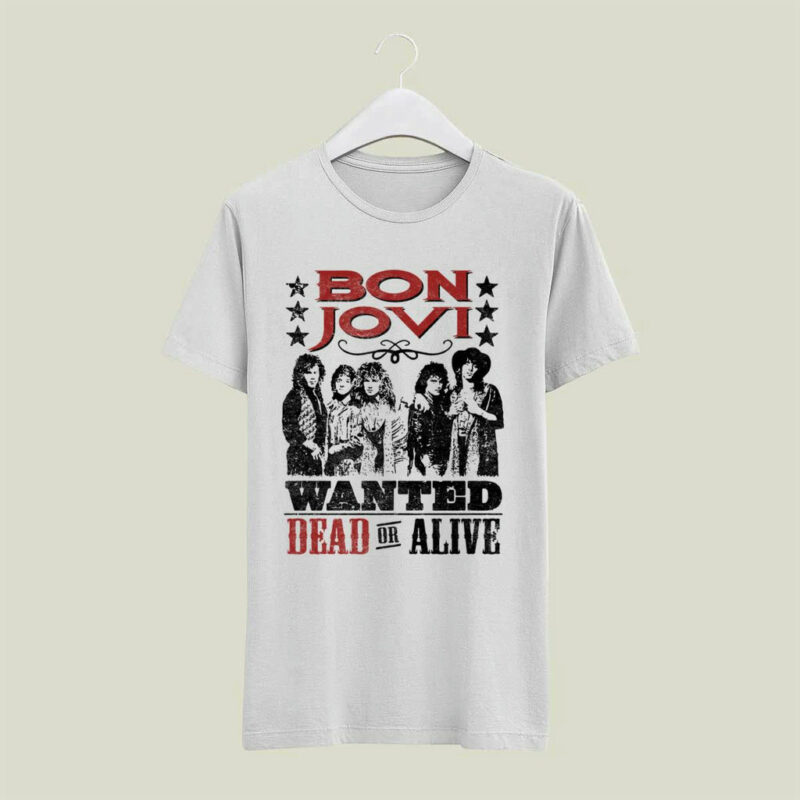 Bon Jovi Wanted Dead Or Alive 4 T Shirt