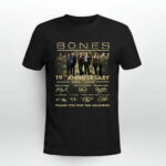 Bones Tv Series 19Th Anniversary Signatures Thank You for the Memories 3 T Shirt