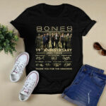Bones Tv Series 19Th Anniversary Signatures Thank You for the Memories 4 T Shirt