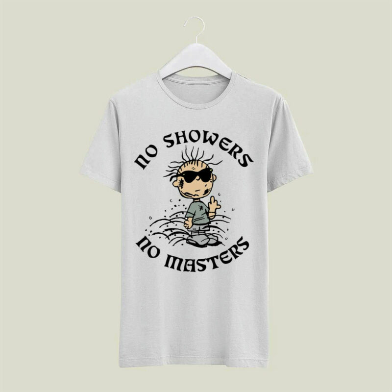 Boss Dog No Showers No Masters Pigpen White 4 T Shirt