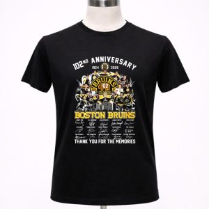 Boston Bruins 102nd Anniversary 1924 2026 Signature Thank You For The Memories 1 T Shirt.jpg