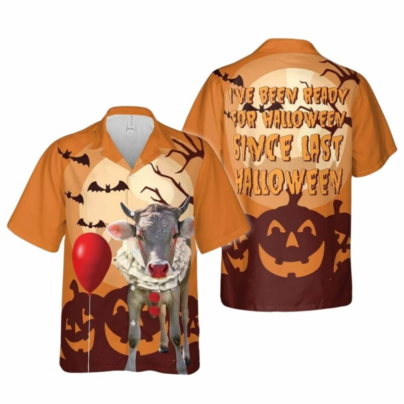 Brown swiss halloween ready hawaiian shirt 1