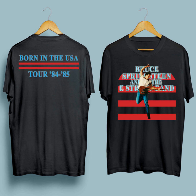 Bruce Springsteen And E Street Band Born In Usa Tour 84 85 Front 4 T Shirt