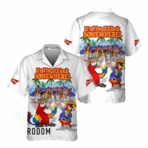 Budweiser Beer Funny Parrot Hawaiian Shirt
