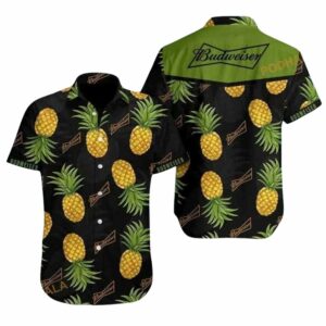 Budweiser Beer Pineapple Tropical Hawaiian Shirt