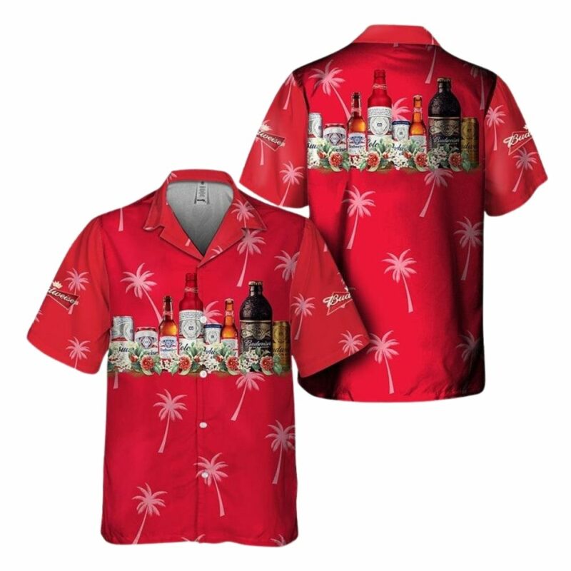 Budweiser Collection Beer Hawaiian Shirt