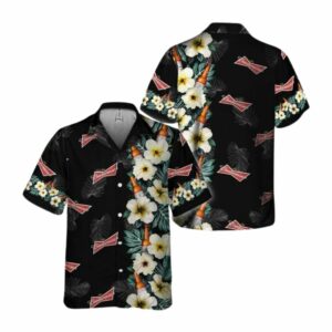 Budweiser Half Flower Side Hawaiian Shirt