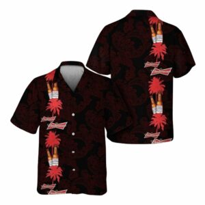 Budweiser Stripe Hawaiian Shirt