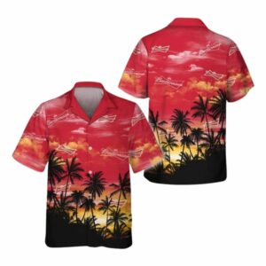 Budweiser Tropical Sunset Hawaiian Shirt