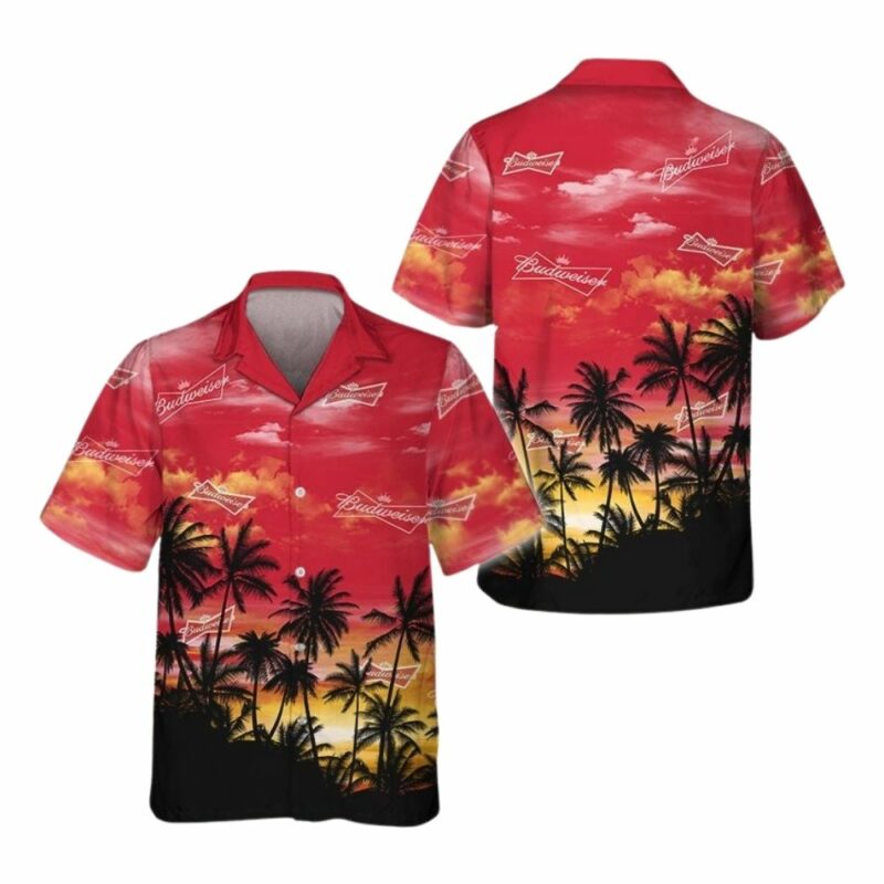 Budweiser Tropical Sunset Hawaiian Shirt