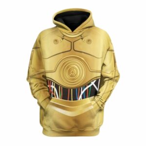 C3 PO Cosplay Costume Star Wars All Over Print Hoodie