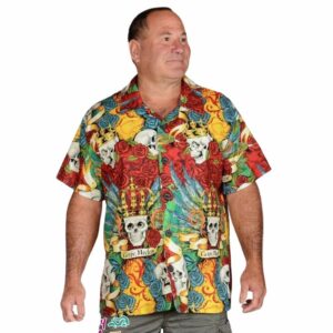Carpe Noctem Skeleton Nightlife Themed Hawaiian Shirt