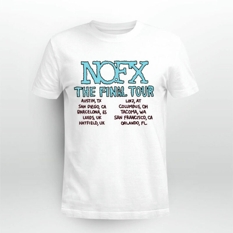 Cartoon Portrait Nofx The Final Tour 2023 4 T Shirt