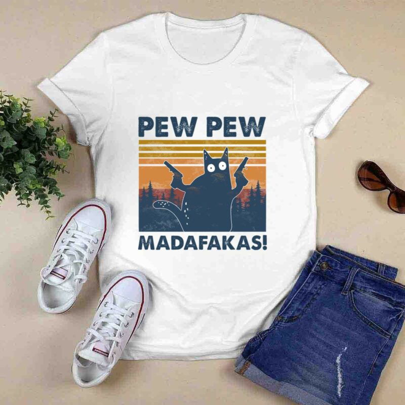Cat Pew Pew Madafakas Vintage 5 T Shirt