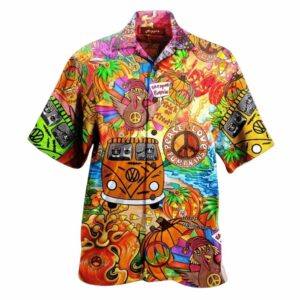 Cats Hippie Vibe Celebrated During Halloween Hawaiian Shirt