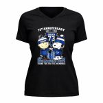 Charlie Brown And Snoopy Colts 73th Anniversary 1953 2026 Thank You For The Memories 5 Womens V Neck.jpg