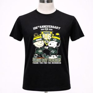 Charlie Brown And Snoopy X GB Packers 106th Anniversary 1920 2026 Thank You For The Memories 1 T Shirt.jpg