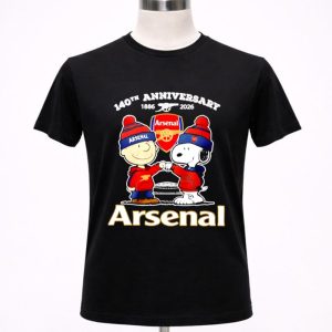 Charlie Brown and Snoopy x Arsenal FC 140th Anniversary 1886 2026 1 T Shirt.jpg