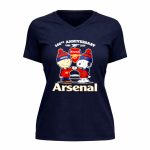 Charlie Brown and Snoopy x Arsenal FC 140th Anniversary 1886 2026 9 Womens V Neck.jpg