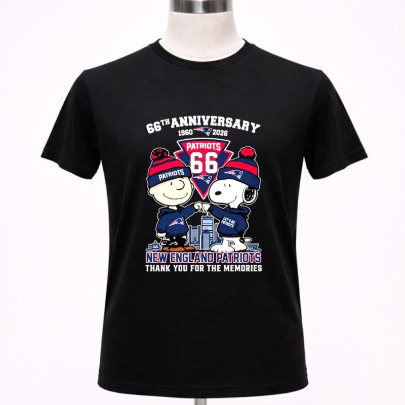 Charlie Browns And Snoopy Patriots 66th Anniversary 1960 2026 Thank You For The Memories 1 T Shirt.jpg