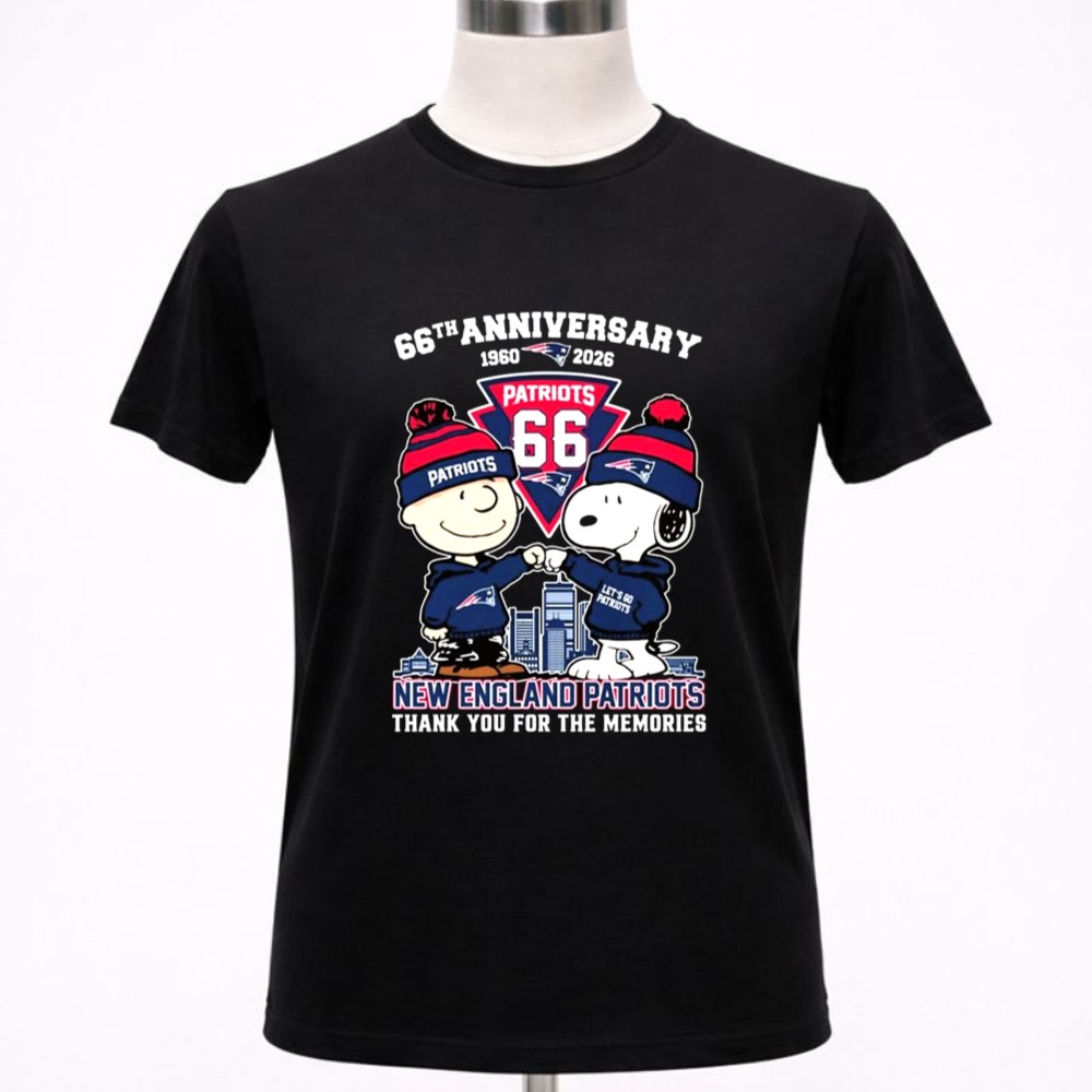 Charlie Browns And Snoopy Patriots 66th Anniversary 1960 2026 Thank You For The Memories 1 T Shirt.jpg