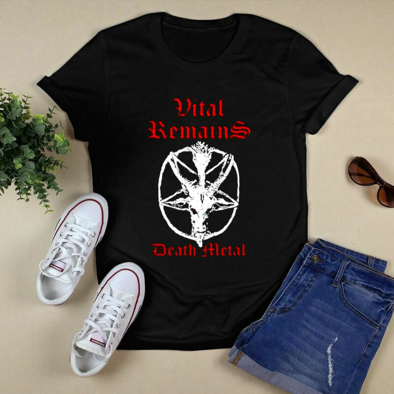 Charlie Kirk Vital Remains Death Metal Front 4 T Shirt