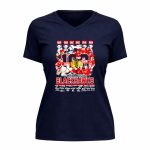 Chicago Blackhawks 100th anniversary 1926 2026 signatures 9 Womens V Neck.jpg