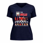 Chicago Bulls 60 Years 1966 2026 anniversary thank you for the memories signatures 9 Womens V Neck.jpg
