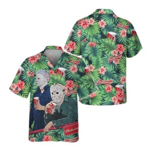 Chilling Halloween With Budweiser Hawaiian Shirt