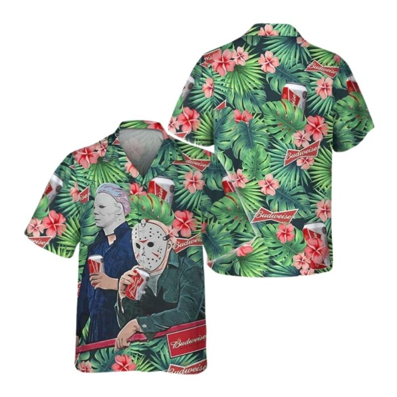 Chilling Halloween With Budweiser Hawaiian Shirt