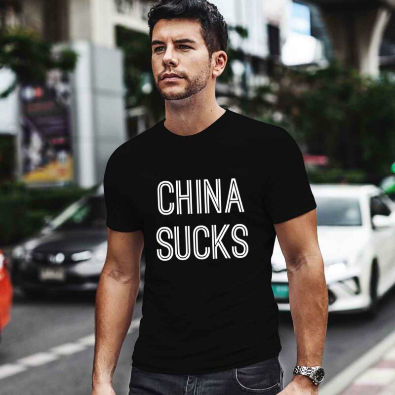 China Sucks White Text 0 T Shirt