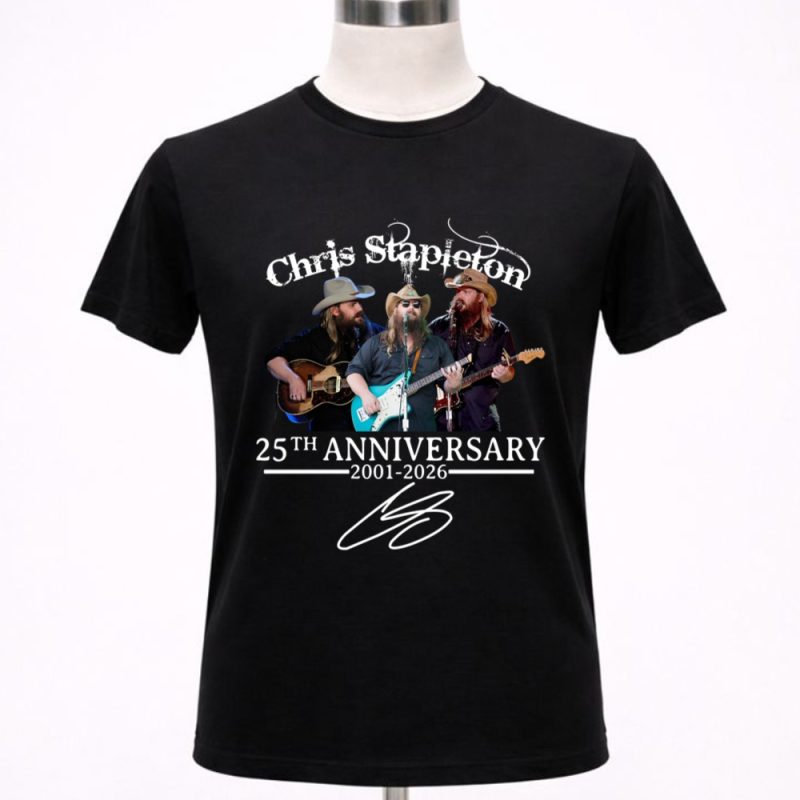 Chris Stapleton 25 Anniversary 2001 2026 Signature 1 T Shirt 4