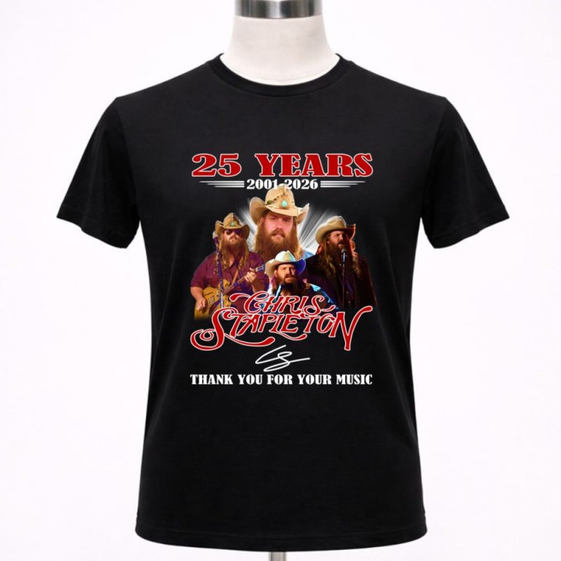 Chris Stapleton 25 Years 2001 2025 Thank You For Your Music 1 T Shirt 4