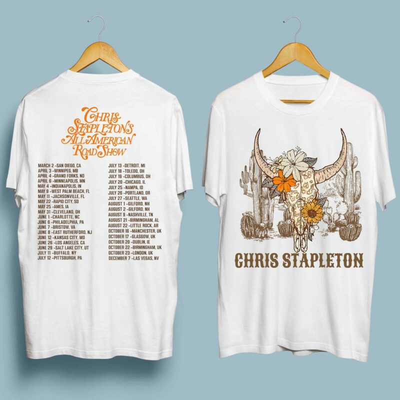 Chris Stapleton All American Road Show 2024 Tour Front 4 T Shirt