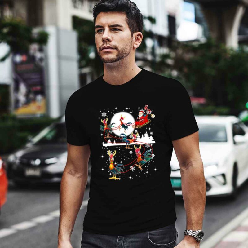 Christmas Chicken Hei Hei And Santa Claus 0 T Shirt