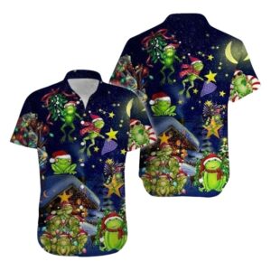 Christmas Frog Dancing Hawaiian Shirt
