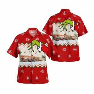 Christmas Grinch Merry Xmas Santa Claus Hawaiian Shirt