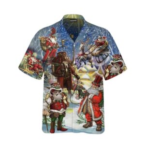 Christmas Steampunk Santa Claus Hawaiian Shirt