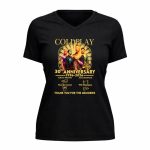 Coldplay 30th Anniversary 1996 2026 Thank You For The Memories Signatures 5 Womens V Neck.jpg