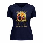 Coldplay 30th Anniversary 1996 2026 Thank You For The Memories Signatures 9 Womens V Neck.jpg