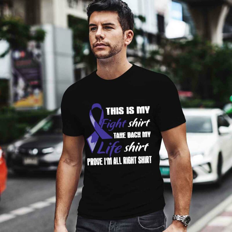 Colon Cancer Dark Blue Ribbon My Fight My Life 0 T Shirt