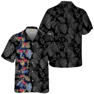 Coor Banquet Floral Leaf Pattern Hawaiian Shirt