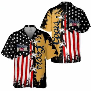 Coors Banque Flag American For 4Th Of July Hawaiian Shirt