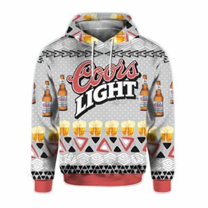 Coors Light Beer Bottle Pattern All Over Print Hoodie